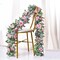 Flower Garland Rose Vine – 4Pcs 28FT Artificial Floral Garland with Green Leaves, Hanging Rose Vine for Wedding, Party, Garden, and Home Wall Decor (Light Pink)